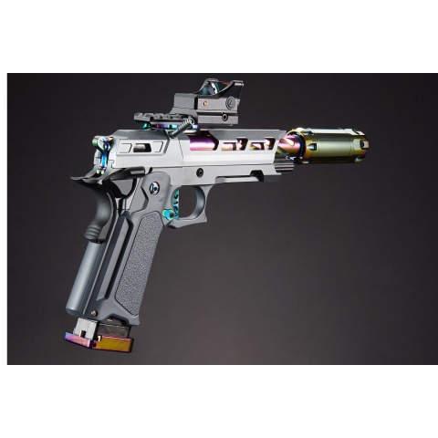Custom Niji 5.1 Hi-Capa Gas Blowback Airsoft Pistol - (Gray/Black)