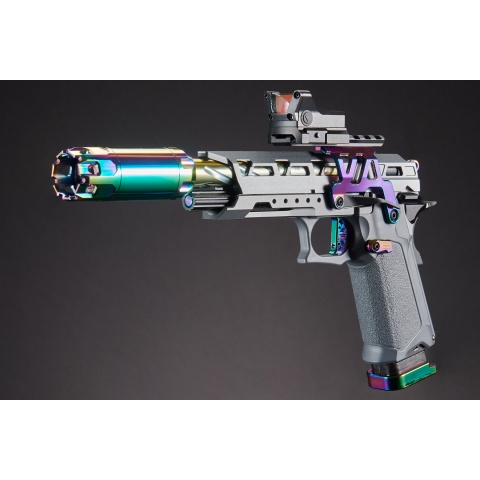 Custom Niji 5.1 Hi-Capa Gas Blowback Airsoft Pistol - (Gray/Black)