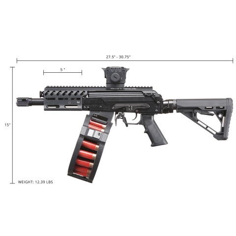 Custom Tokyo Marui CHERNOBOG - SAIGA-12 SBS Tri-Shot Gas Blowback Airsoft Shotgun