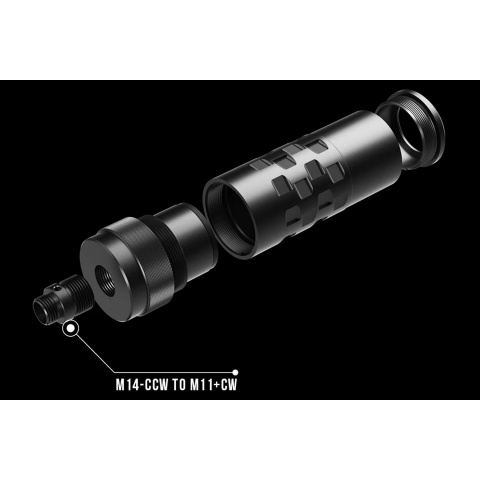 Eshooter Flare Aluminum Alloy Tracer Suppressor Case for Flare M, M BT, and Mono Units - (Black)