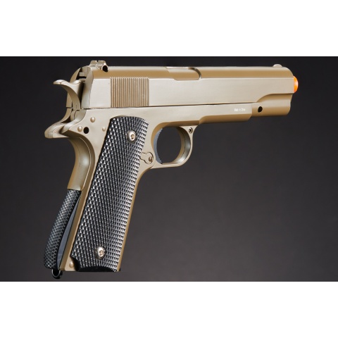 UK Arms Airsoft 1911 Metal Spring Pistol - OD GREEN