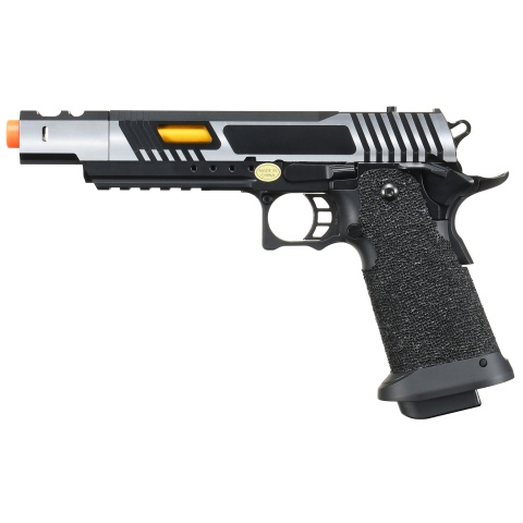 Golden Eagle 3354 Hi-Capa 5.1 Gas Blowback Airsoft Pistol w/ Dual-Tone Slide, Compensator & Hand-Stippled Grip
