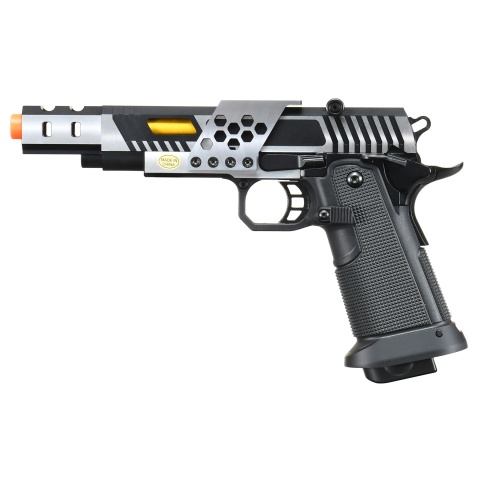 Golden Eagle 3359 Hi-Capa 5.1 Full Metal CNC Gas Blowback Airsoft Pistol - Silver