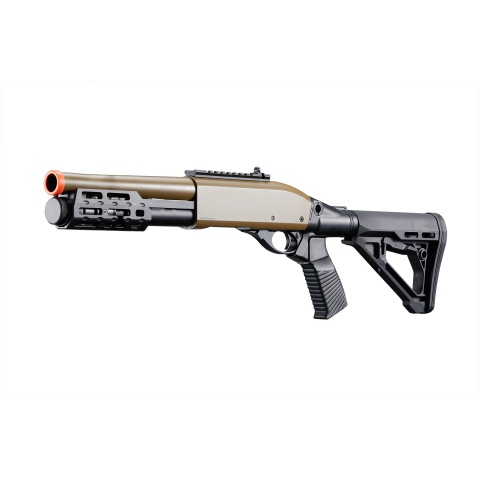 Golden Eagle M8878 3/6-Shot Pump Action Gas Airsoft Sawed-Off Shotgun w/ M-LOK Forend & Delta Stock