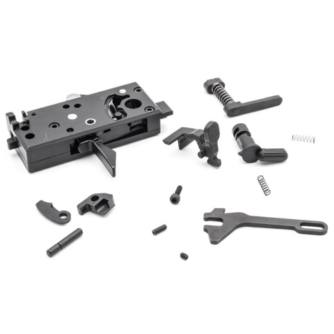 Guns Modify EVO Drop In Full Steel GEI Style Trigger Box Set for Tokyo Marui M4 MWS GBB Rifles - (Black)