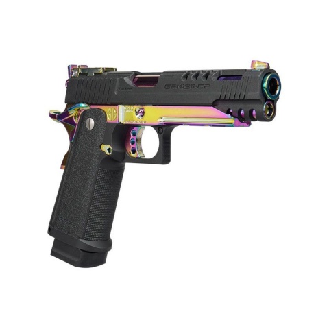 G&G GPM1911 CP Rainbow GBB Airsoft Pistol with Iridescent Hardware