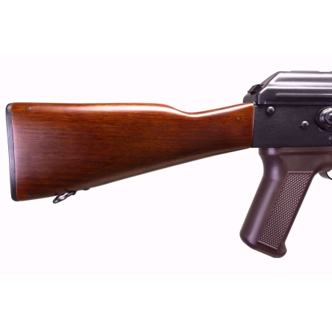 E&L AKM Platinum AEG 6mm Airsoft Rifle w/ PT 2.0 ETU V3 - Black and Wood