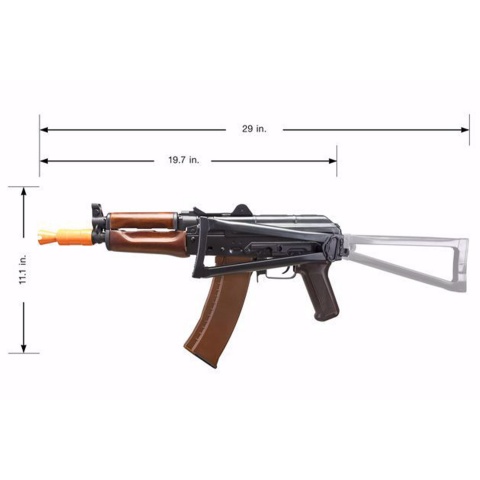 E&L AKS-74UN Platinum AEG AK Airsoft Rifle w/ 2.0 ETU MOSFET - Wood and Steel