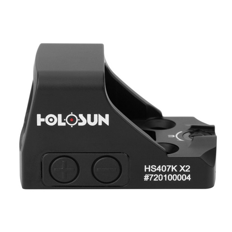 HOLOSUN HE407K X2 Red Open Reflex Optical Sight - (Black)