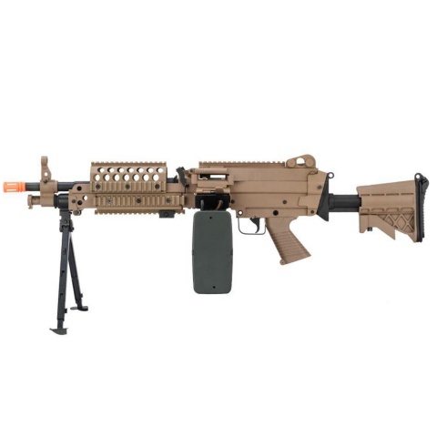 Atlas Custom Works MK46 M249 Saw Light Machine Gun w/ Polymer Receiver (Color: Tan)