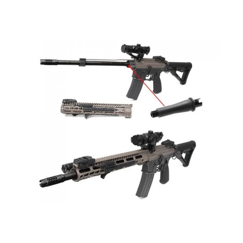 Tokyo Marui M4 4-Inch Outer Barrel Base for Next Generation M4 Series Airsoft Rifles
