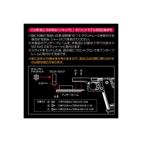 Laylax Aluminum Custom S.A.S. NEO Front Kit for Tokyo Marui Hi Capa 5.1 Series GBB Pistols