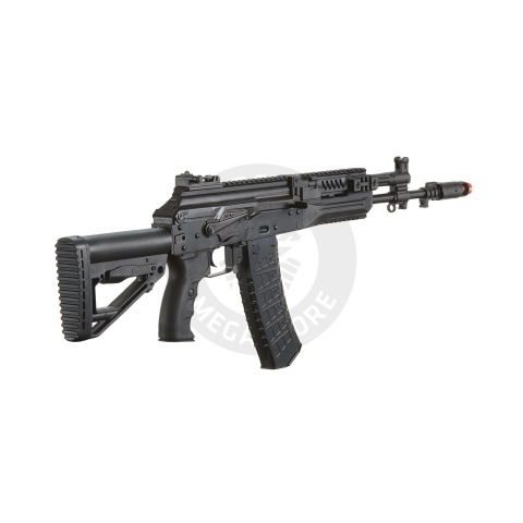 LCT AK LCK-12 Stamped Steel Airsoft AEG w/ Side-Folding Stock Tube & GATE ASTER V2 SE Expert - (Black)