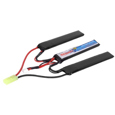 Tenergy 11.1V 1000mAh Lithium Polymer LiPo Airsoft Crane Stock Battery (No. 31600)