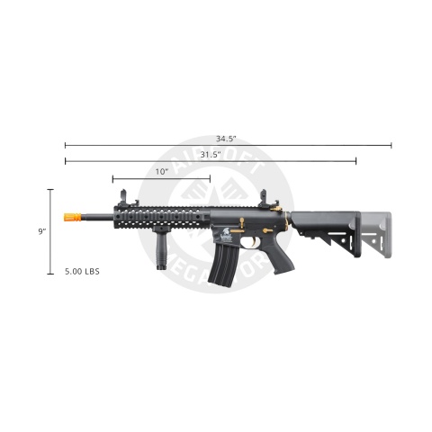 Lancer Tactical Gen 2 M4 Evo Airsoft AEG Rifle (Black & Gold)(No Battery and Charger)