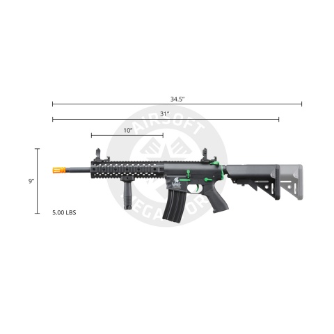 Lancer Tactical Gen 2 M4 Evo Airsoft AEG Rifle (Black & Green)(No Battery and Charger)