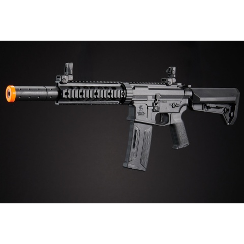 Lancer Tactical Gen 3 M4 Carbine SD AEG w/ Ambidextrous NSR Receiver, NSR Stock & Mock Suppressor - (Black)