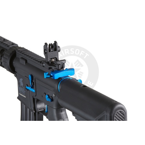 Lancer Tactical Gen 2 M4 SD Carbine Airsoft AEG Rifle with Mock Suppressor (Black / Blue)(No Battery and Charger)