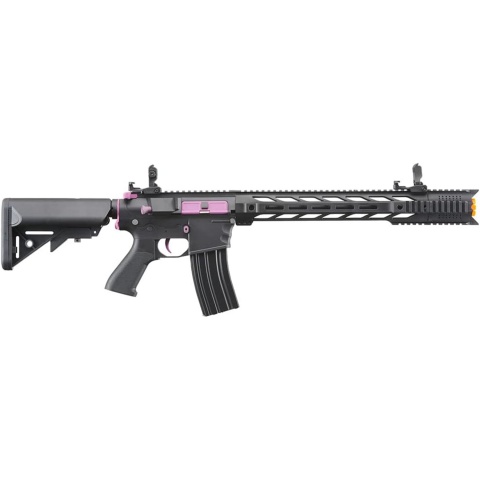 Lancer Tactical LT-25 Gen 2 M4 SPR Interceptor AEG Rifle - Black w/ Purple