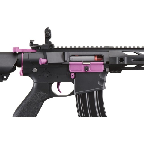 Lancer Tactical LT-25 Gen 2 M4 SPR Interceptor AEG Rifle - Black w/ Purple
