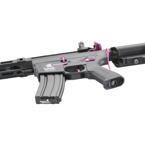 Lancer Tactical LT-25 Gen 2 M4 SPR Interceptor AEG Rifle - Black w/ Purple