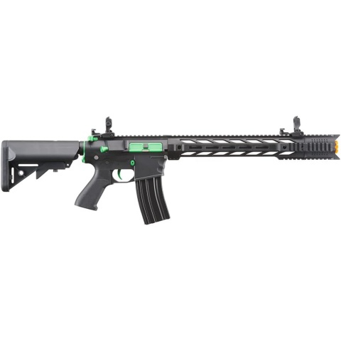 Lancer Tactical LT-25 Gen 2 M4 SPR Interceptor AEG Rifle - Black w/ Green