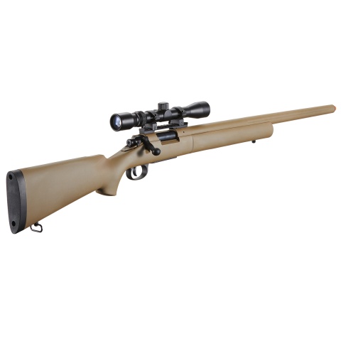 Lancer Tactical High FPS M24 Bolt Action Spring Powered Sniper Rifle w/ Scope  (Color: Tan)