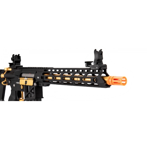 Lancer Tactical Enforcer Blackbird Skeleton AEG w/ Alpha Stock (Color:  Black & Gold)