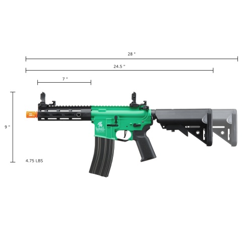 Lancer Tactical Gen 2 CQB M4 AEG Rifle Core Series (Color: Green & Black)(No Battery and Charger)