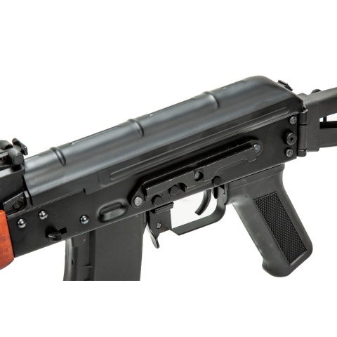 Lancer Tactical AK-Series AK-47N AEG Airsoft Rifle w/ Skeleton Folding Stock (Real Wood Furniture)