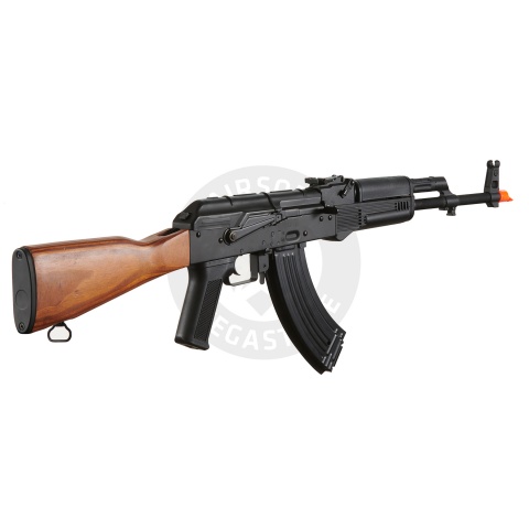 Lancer Tactical AK-Series AK-74M AEG Airsoft Rifle Non ETU w/ Wood Stock & SG-11B Mag - (Black)
