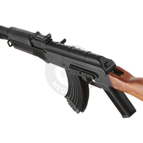 Lancer Tactical AK-Series AK-74M AEG Airsoft Rifle Non ETU w/ Wood Stock & SG-11B Mag - (Black)