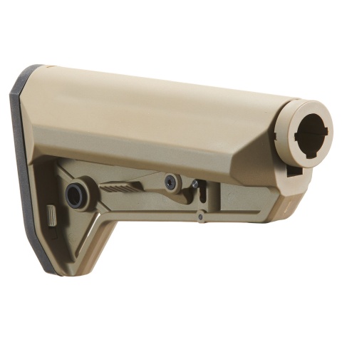 Lancer Tactical Adjustable NSR AEG Rifle Stock With Buffer Tube - (Tan)