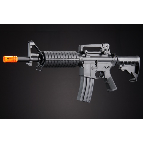 Lancer Tactical LT-01C Airsoft M4 Commando AEG Rifle - BLACK