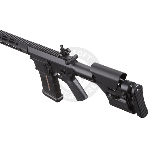 Lancer Tactical Battle X AEG Airsoft Rifle w/ PRS Precision Stock & MLOK Handguard - (Black)