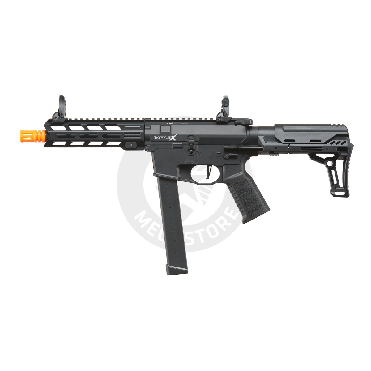 Lancer Tactical Battle X Airsoft AEG Machine Pistol (Black) Airsoft