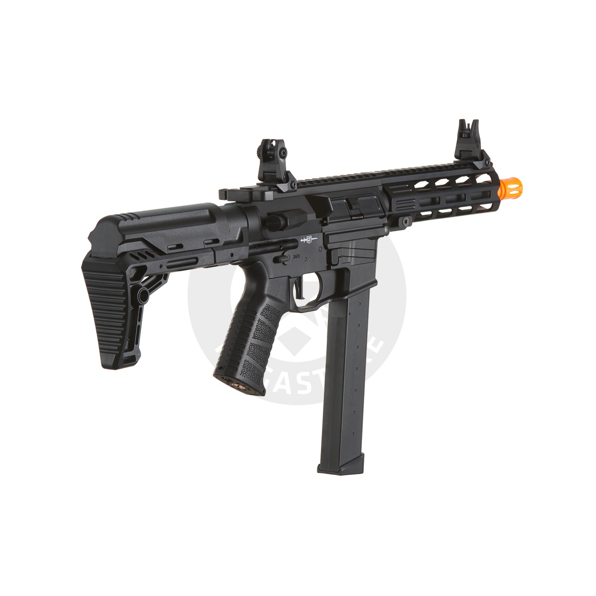 Lancer Tactical Battle X Airsoft AEG Machine Pistol (Black) Airsoft