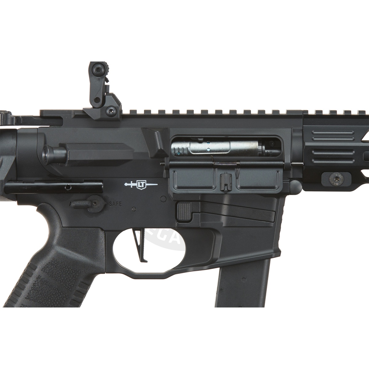 Lancer Tactical Battle X Airsoft AEG Machine Pistol (Black) Airsoft