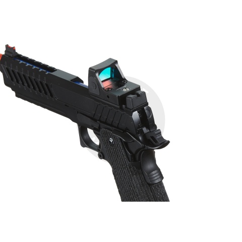 Lancer Tactical Knightshade Hi-Capa Gas Blowback Airsoft Pistol w/ Reflex Red Dot Sight - (Blue)