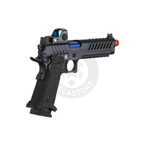 Lancer Tactical Knightshade Hi-Capa Gas Blowback Airsoft Pistol w/ Red Dot Sight - (Blue)