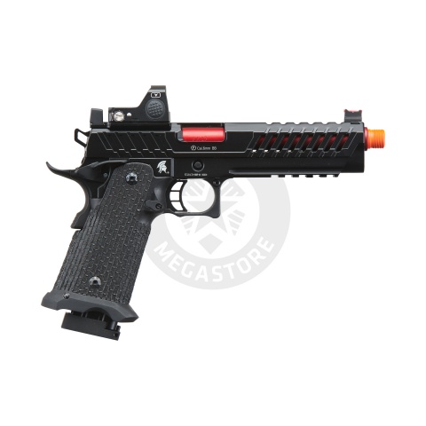 Lancer Tactical Knightshade Hi-Capa Gas Blowback Airsoft Pistol w/ Red Dot Sight - (Red)