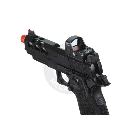 Lancer Tactical Stryk Hi-Capa 4.3 Gas Blowback Airsoft Pistol w/ Red Dot Sight (Black)