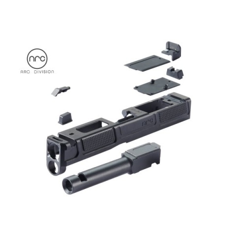 Arc Division Reactor Glock 19 GBB Slide Kit by Lancer Tactical for Elite Force Umarex Gen 5 Glock 19 Gas Blowback Pistols - (Black)
