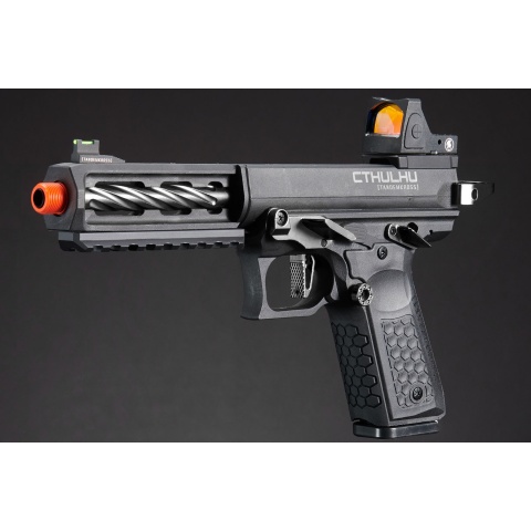Lancer Tactical x Tandemkross CTHULHU Gas Blow Back Pistol w/ Red Dot Reflex Sight - (Black)