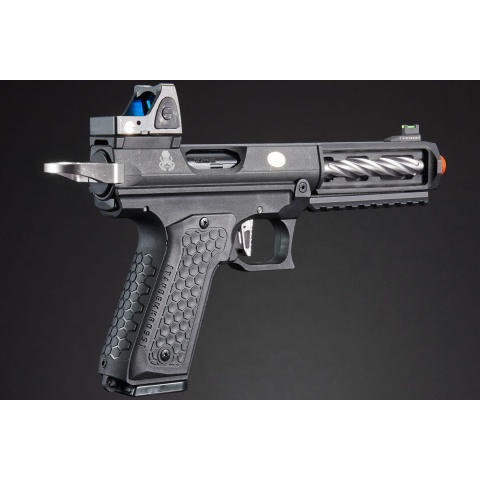 Lancer Tactical x Tandemkross CTHULHU Gas Blow Back Pistol w/ Red Dot Reflex Sight - (Black/Silver)