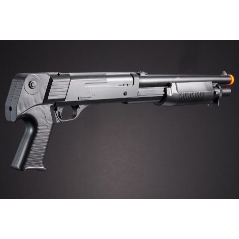 UKARMS M183A1 Spring Shotgun w/ 4 Bullet Shells, Pistol Grip - (Black)