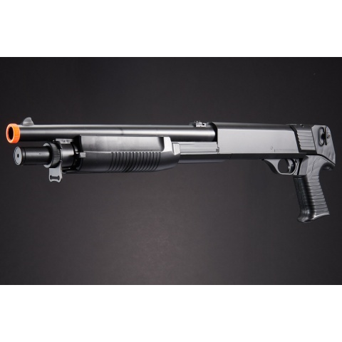 UKARMS M183A1 Spring Shotgun w/ 4 Bullet Shells, Pistol Grip - (Black)