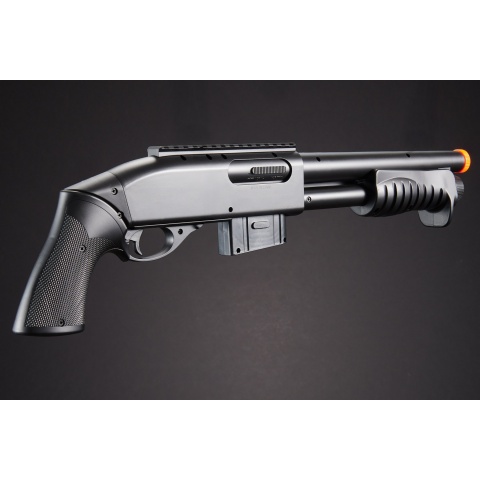 Double Eagle M401 Pump Action Airsoft Spring Shotgun (Color: Black)