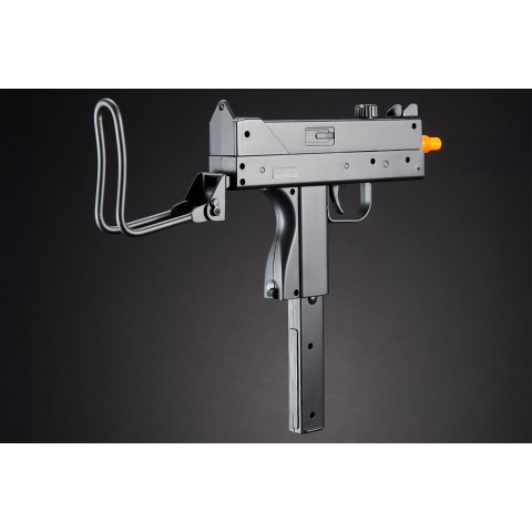 Double Eagle Airsoft M42F Spring Uzi Pistol w/ Foldable Stock - BLACK