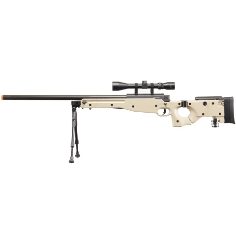 WellFire L96 AWP Bolt Action Rifle w/ Folding Stock, Scope & Bipod - TAN